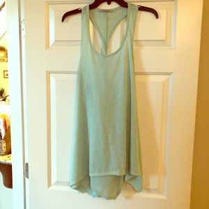 Mint green tank top with twisted back